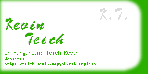 kevin teich business card